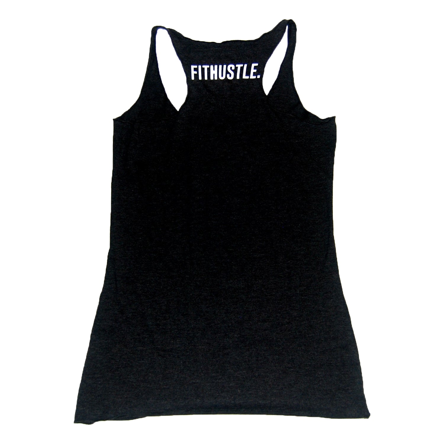 Womens Racerback Tank Top - Hustle Or Die Charcoal
