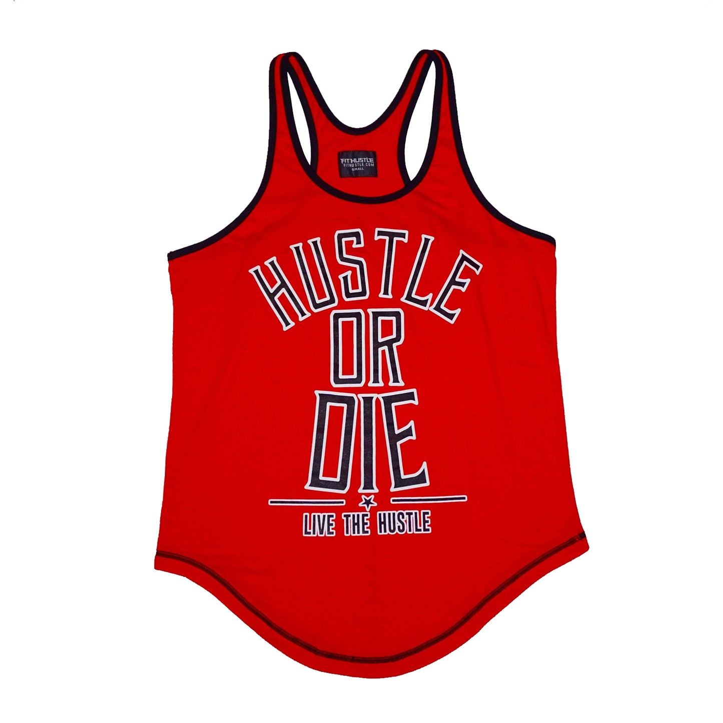 "Hustle or Die" Red Men's Stringer