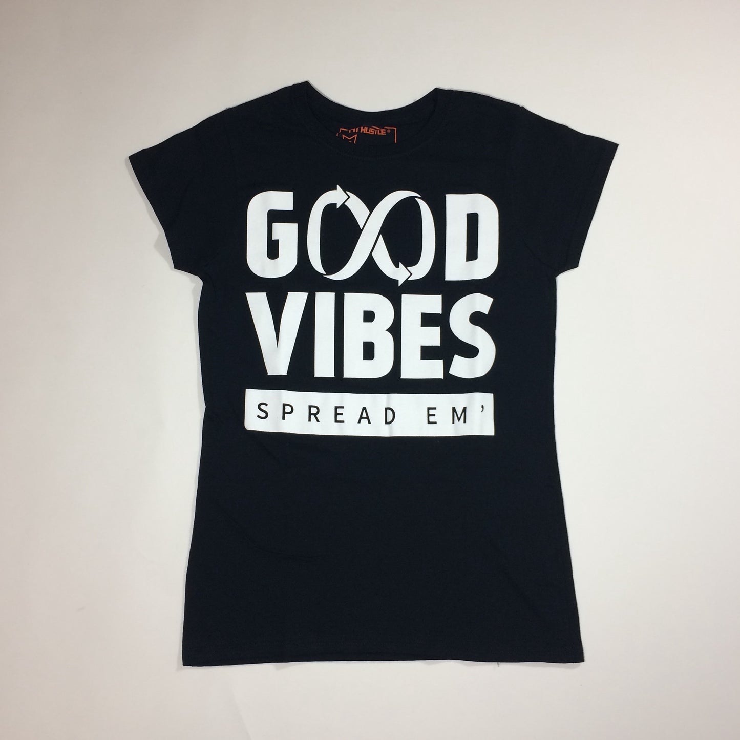“GOOD VIBES - SPREAD EM” Women's Black T-Shirt