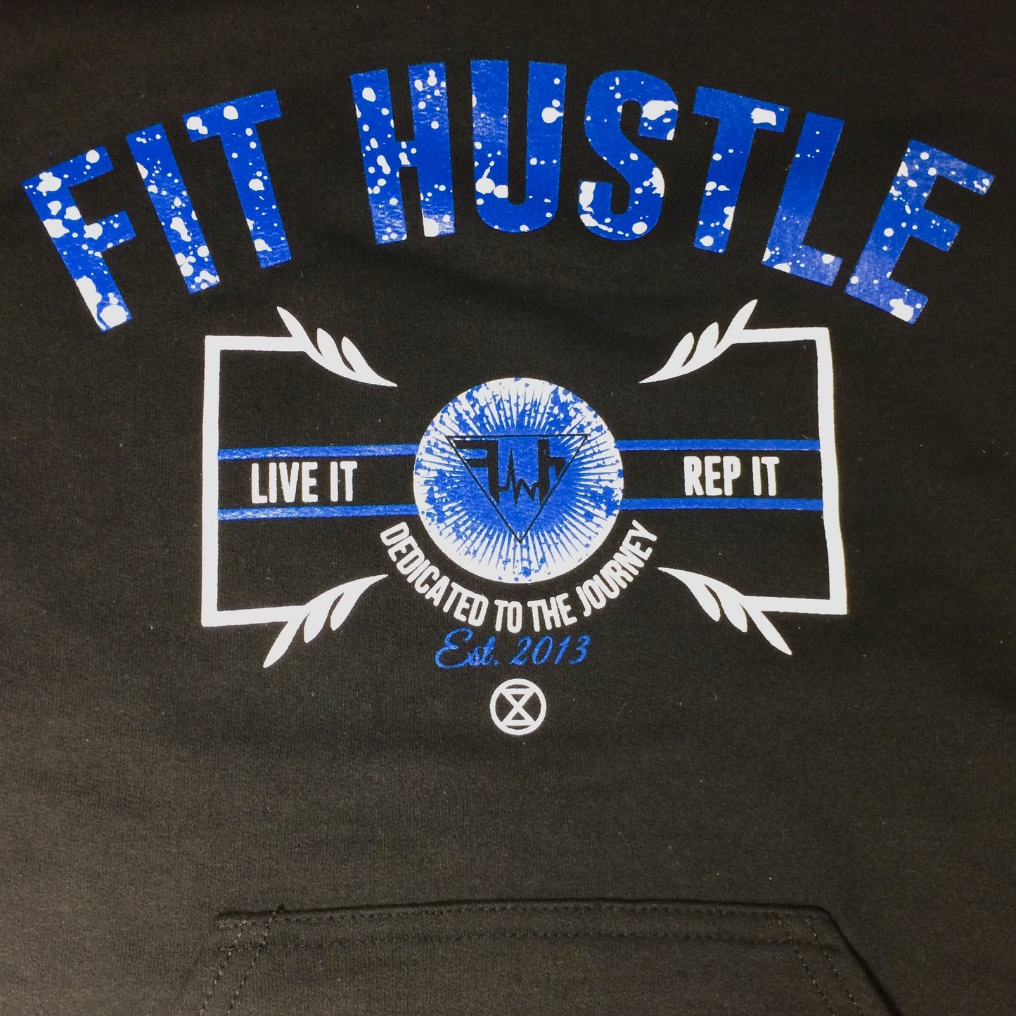 Heavyweight Hoodie - Live it X Rep it Black/Blue