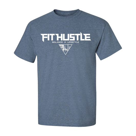 Team 'Just Hustle' Shirt - Heather Indigo
