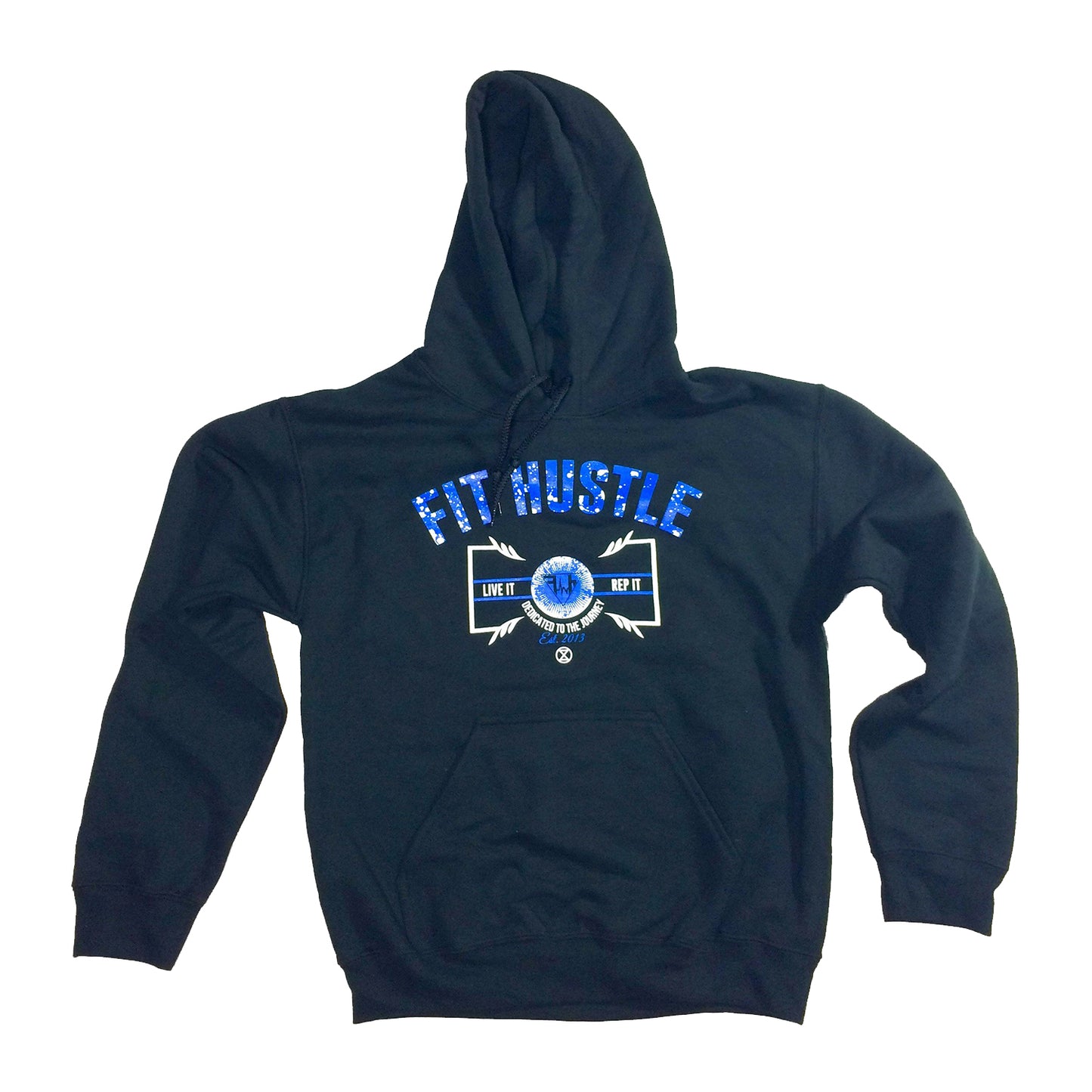 Heavyweight Hoodie - Live it X Rep it Black/Blue