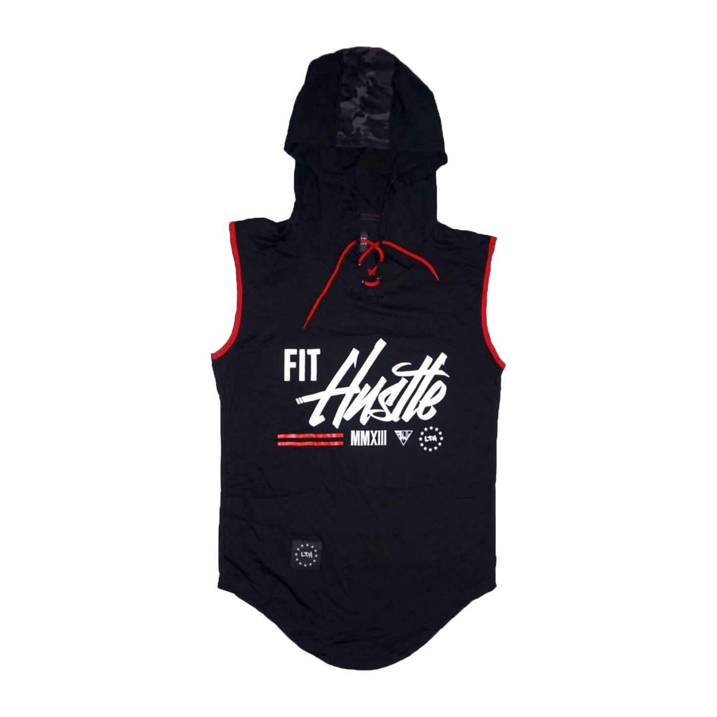 Sleeveless Scoop Bottom Hoodie Tee