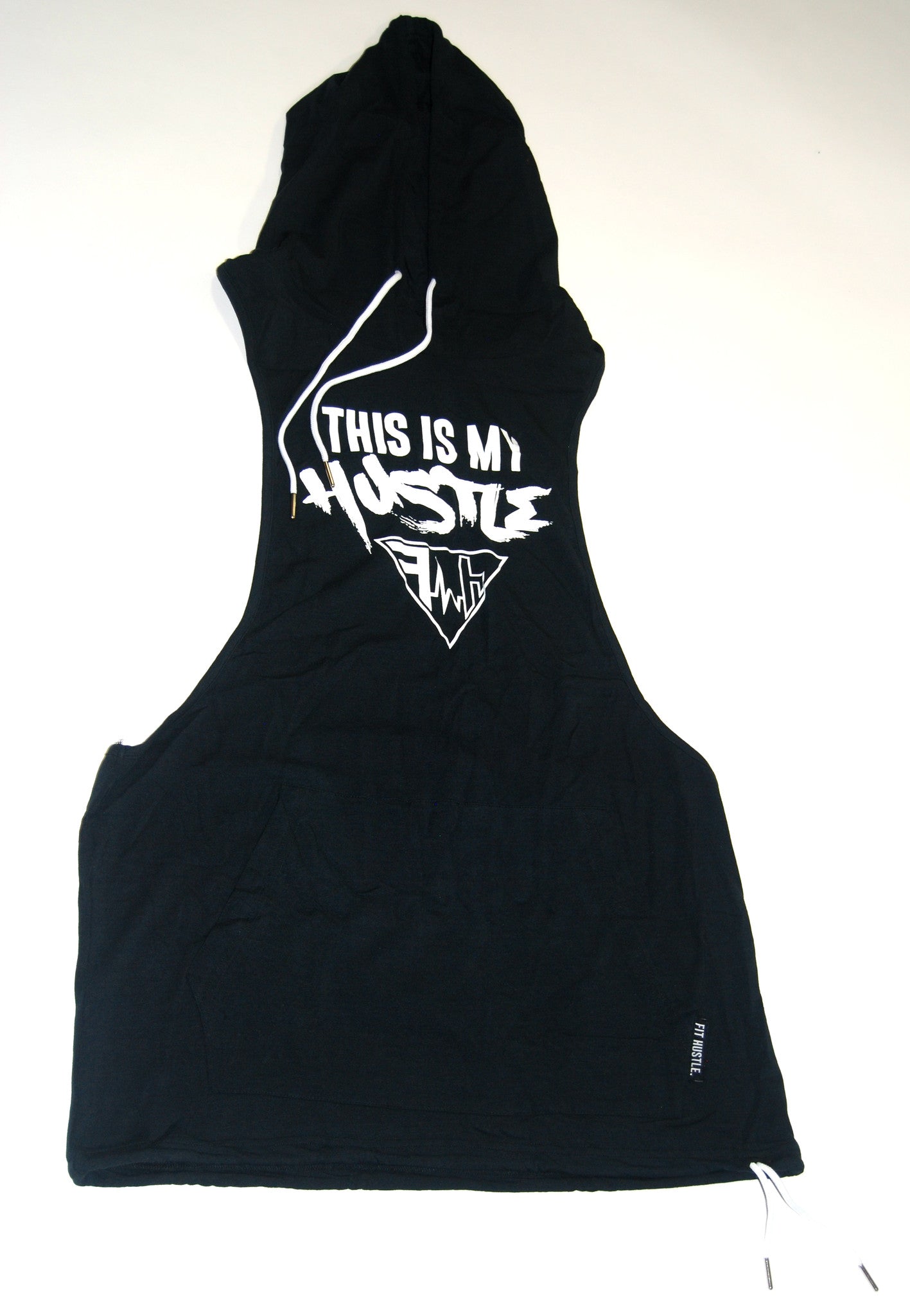 Black "This Is My Hustle" Stringer Hoodie