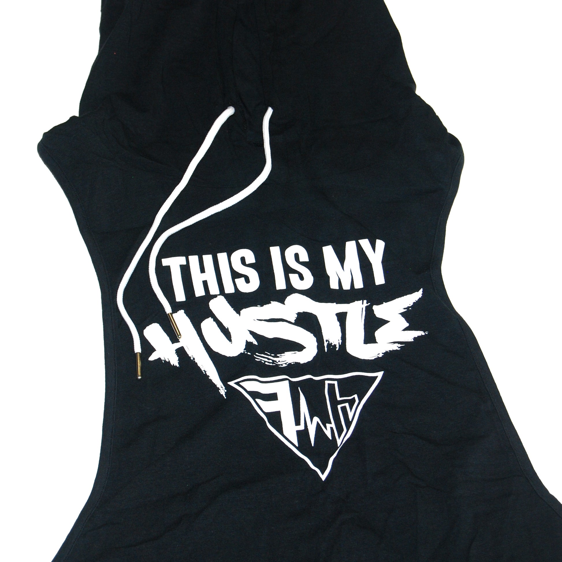 Black "This Is My Hustle" Stringer Hoodie