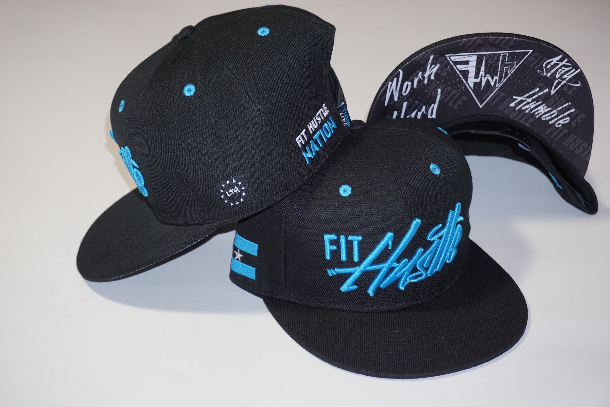 Red and Blue "Work Hard Stay Humble" Hat
