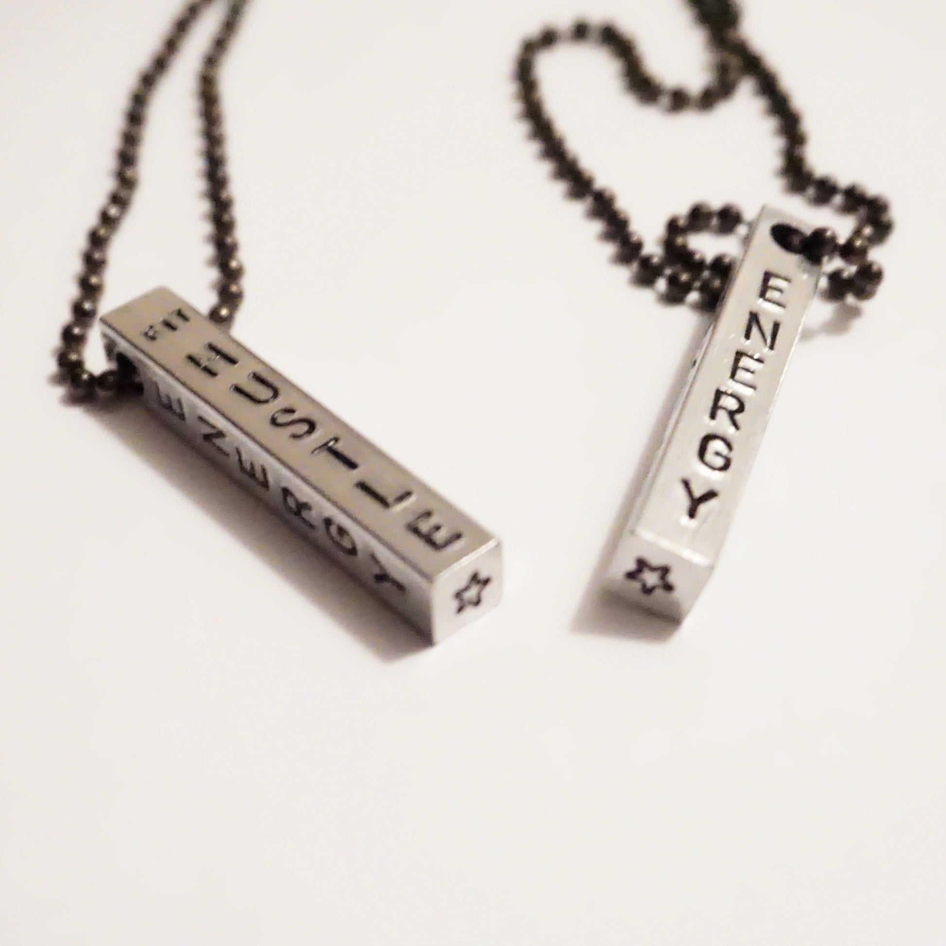 "The Core Values" - Aluminum/Black - Motivation Chain Necklace